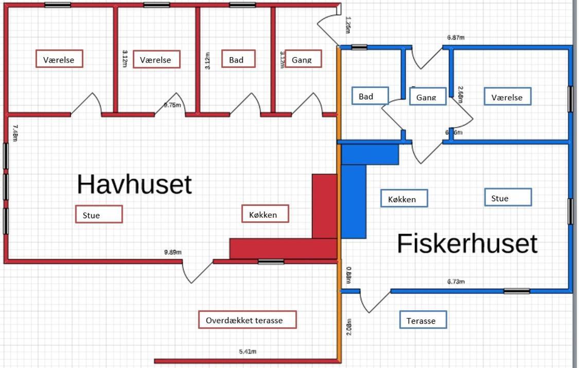 Havhuset I Oster Hurup - I Byen, Ved Stranden Extérieur photo